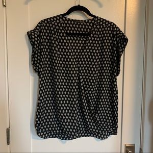 Twist wrap front blouse EUC